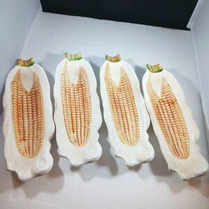 Vintage Corn On The Cob Ceramic Dishes (4pcs)